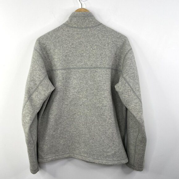 MEC Mountain Equipment Co-op Jacket Mens Medium Wool Blend Zip Front Gray REI - Picture 3 of 5